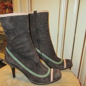 O L' AUTRE CHOSE brown leather above ankle boots